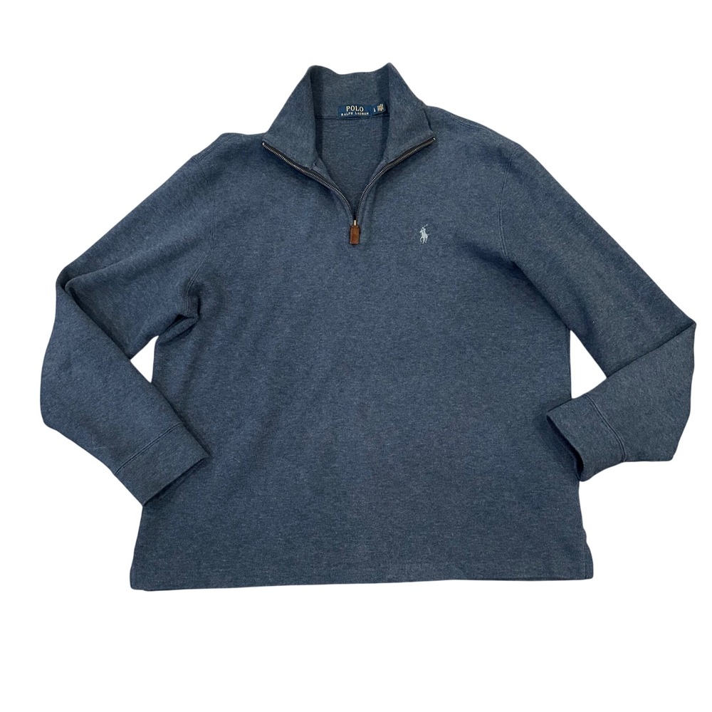 Polo Ralph Lauren Men's Classic Estate-Rib Quarter-Zip‎ Pullover Sweater Large